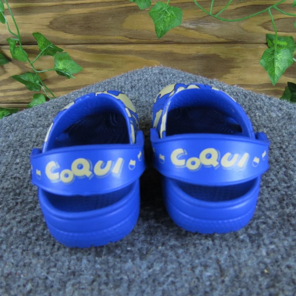 Coqui Unisex‎ Clog Size T 4-5 Medium Shoes Blue Synthetic Slip On